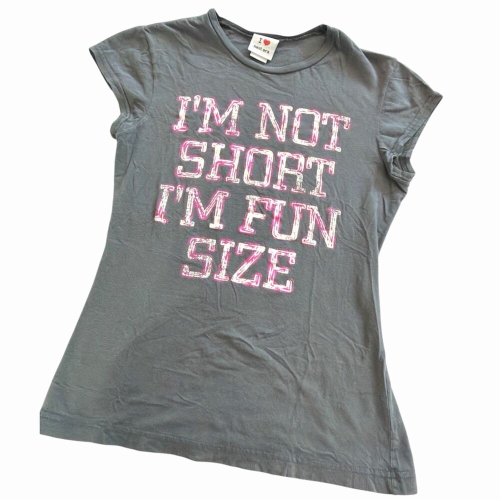 Y2K Gray Baby Tee I Heart Next Era T Shirt Juniors Size Large
